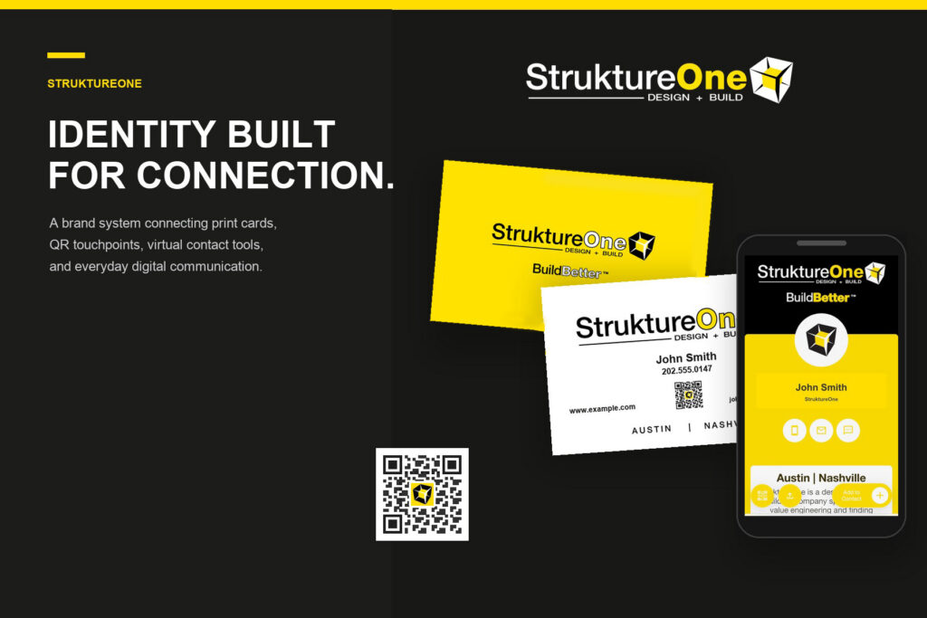 StruktureOne connected identity system across print and digital business touchpoints