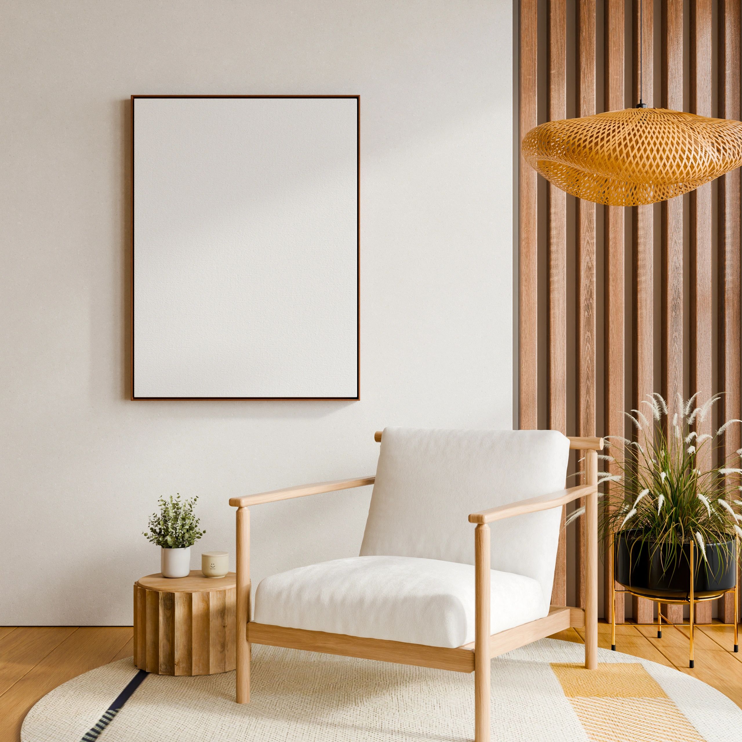 Minimal interior frame mockup